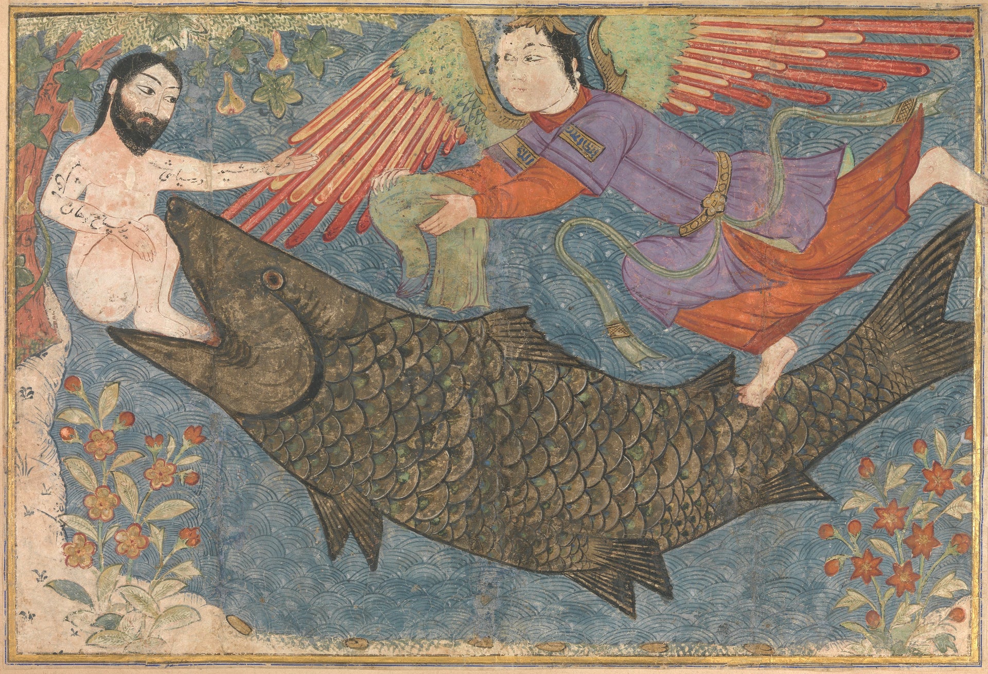 Jonas et la baleine, Atelier persan anonyme, ca. 1400