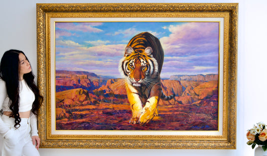 Tigre in Caccia – Somchai | Dimensioni: 150x100 cm