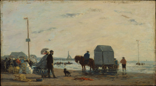 🐚 Scena di Spiaggia a Trouville – Eugène Boudin (1863)