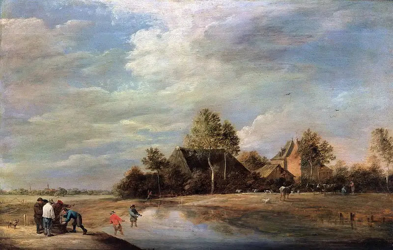 Paysage avec des pêcheurs - David Teniers le Jeune - Alpha Reproduction