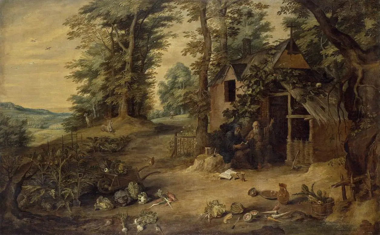 Paysage (Rencontre de saint Antoine et de saint Paul) - David Teniers le Jeune - Alpha Reproduction