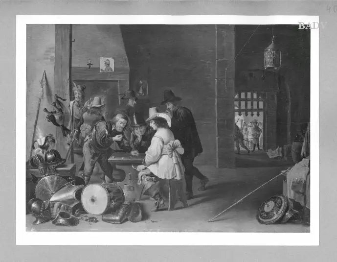 Soldats dans la salle de garde - David Teniers le Jeune - Alpha Reproduction