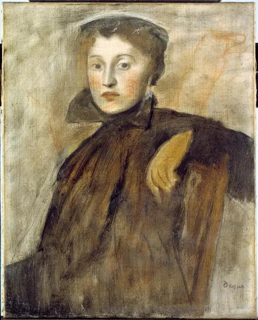 Reproduction du tableau « Portrait d'une femme - Edgar Degas » par Alpha Reproduction en peinture à l’huile