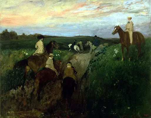 Reproduction du tableau « La Promenade à cheval - Edgar Degas » par Alpha Reproduction en peinture à l’huile