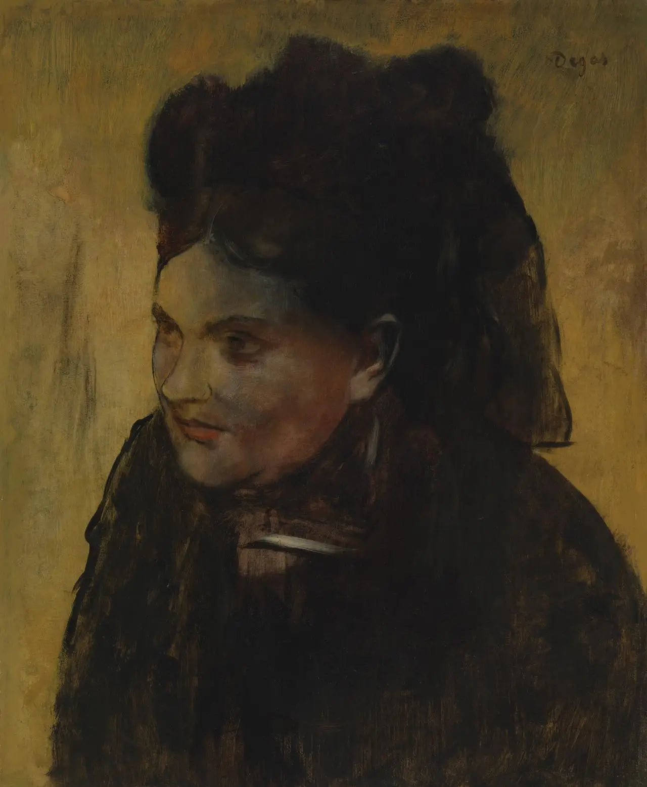 Reproduction du tableau « Portrait d'une femme - Edgar Degas » par Alpha Reproduction en peinture à l’huile