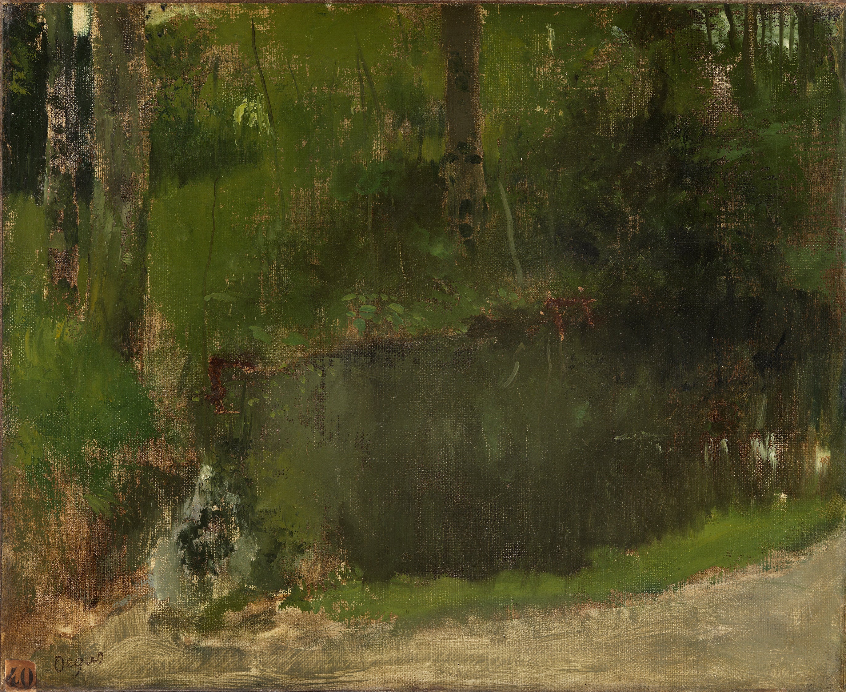 Reproduction du tableau « L'étang dans la forêt - Edgar Degas » par Alpha Reproduction en peinture à l’huile
