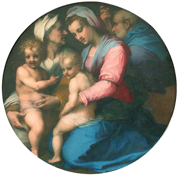 La Vierge l’Enfant Jésus sainte Élisabeth et le petit saint Jean - Andrea del Sarto - Alpha Reproduction