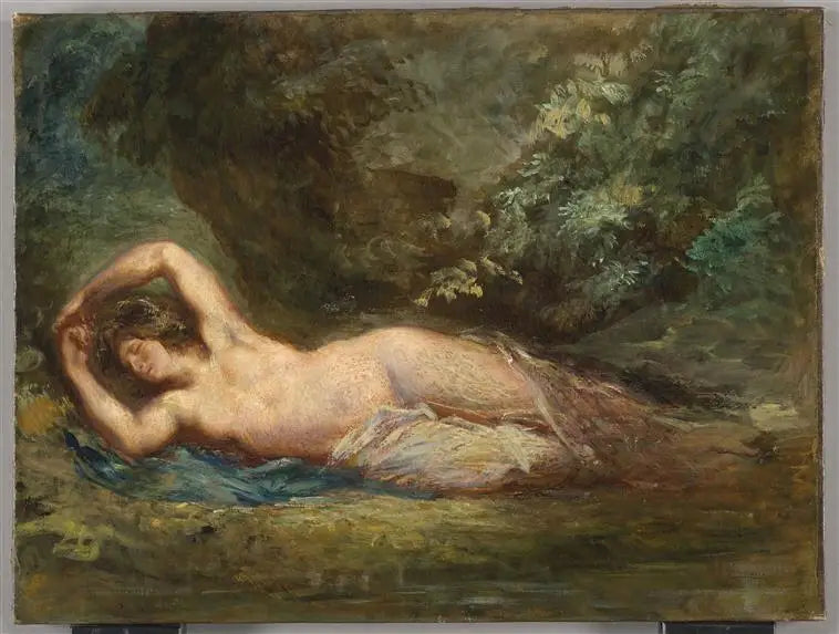 Baccante addormentata in un paesaggio - Eugène Delacroix