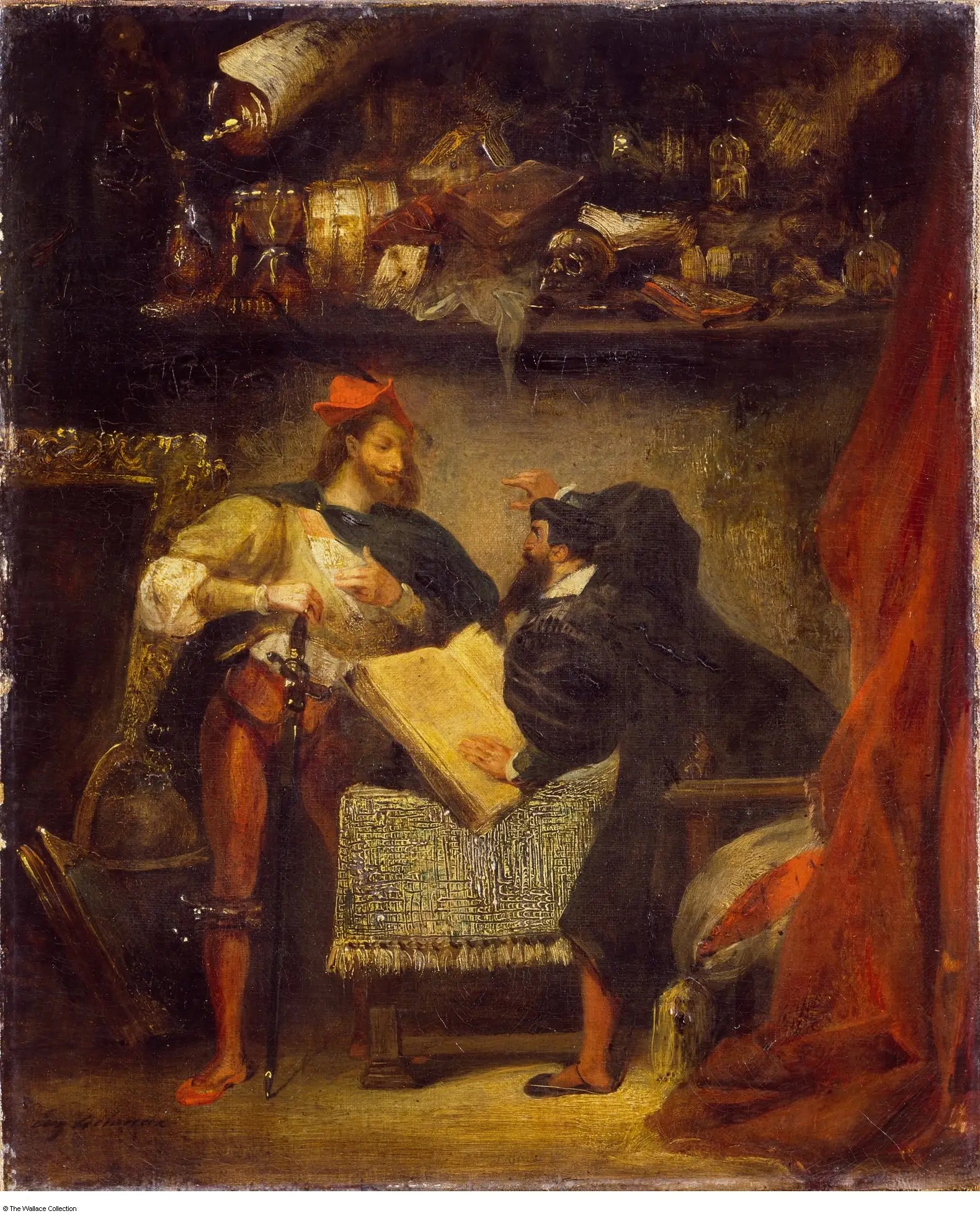 Reproduction du tableau « Faust et Méphistophélès - Eugène Delacroix » par Alpha Reproduction en peinture à l’huile