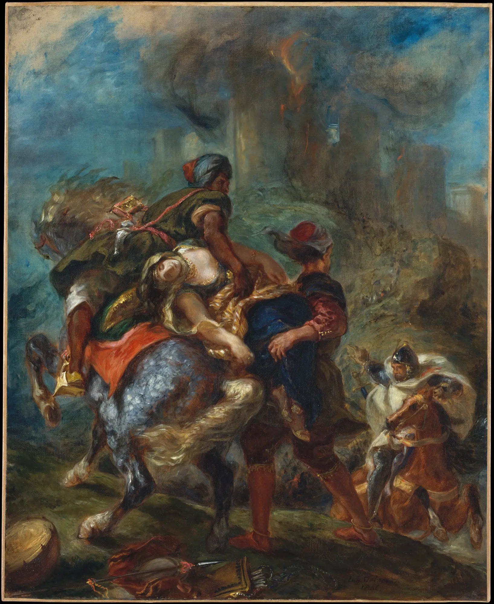 Reproduction du tableau « L'Enlèvement de Rebecca - Eugène Delacroix » par Alpha Reproduction en peinture à l’huile