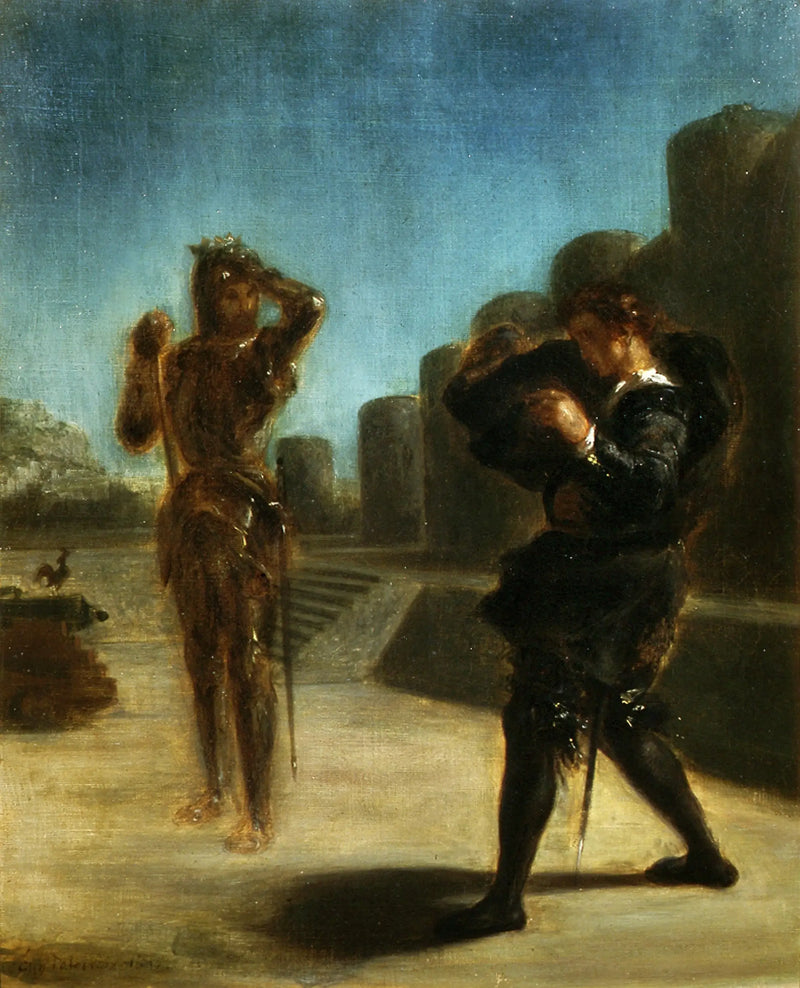 Amleto e il Fantasma. - Eugène Delacroix