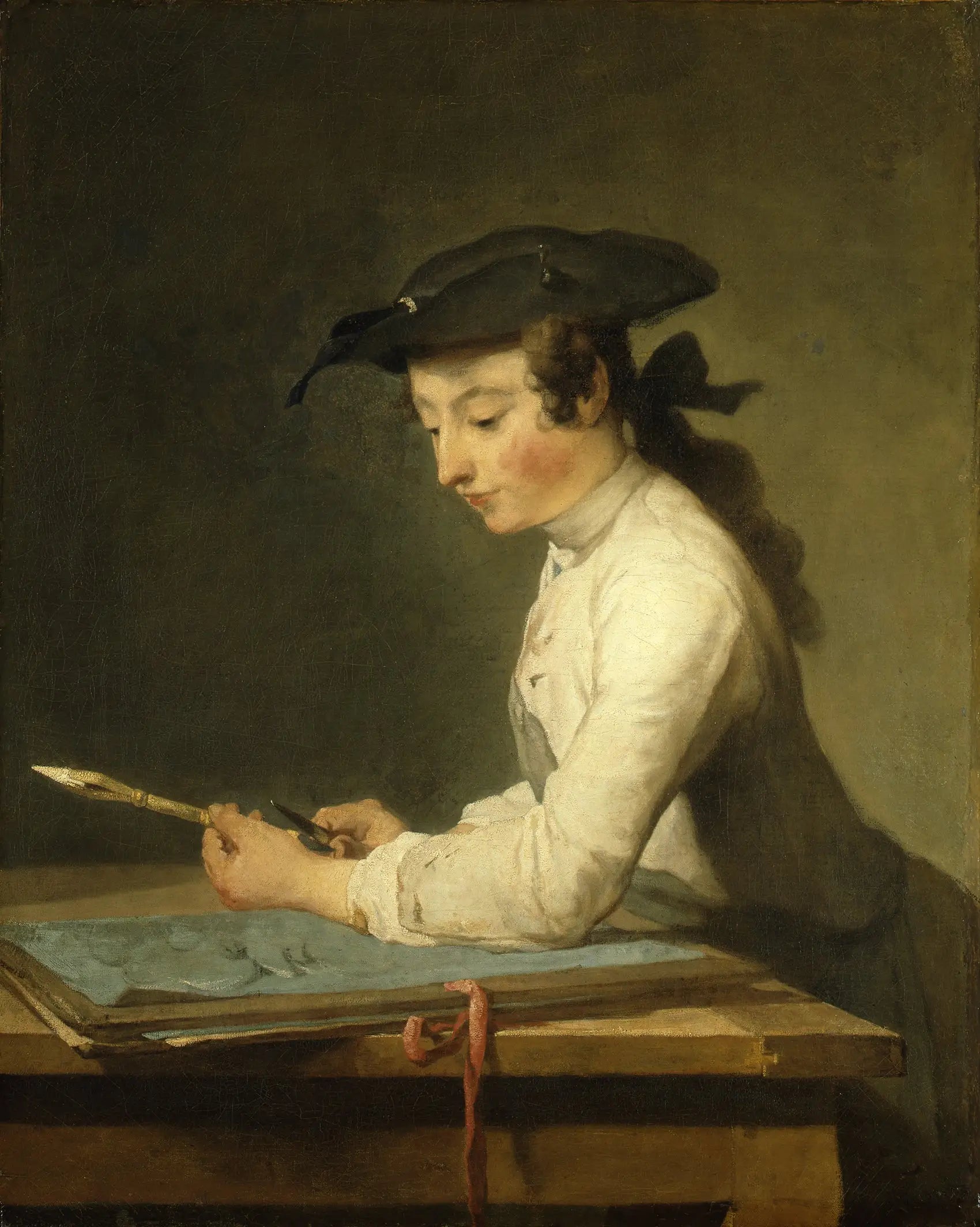 Le dessinateur - Jean Siméon Chardin - Alpha Reproduction