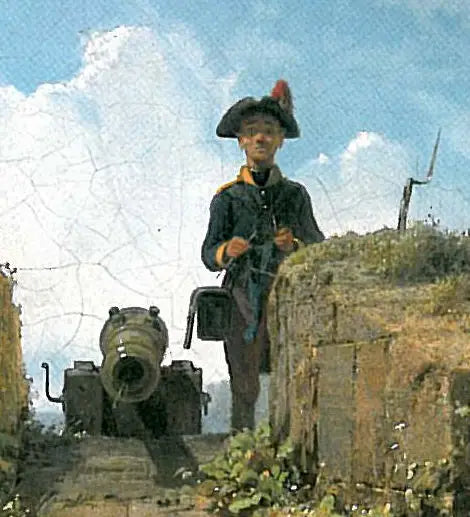 La Sentinella, che lavora a maglia - Carl Spitzweg