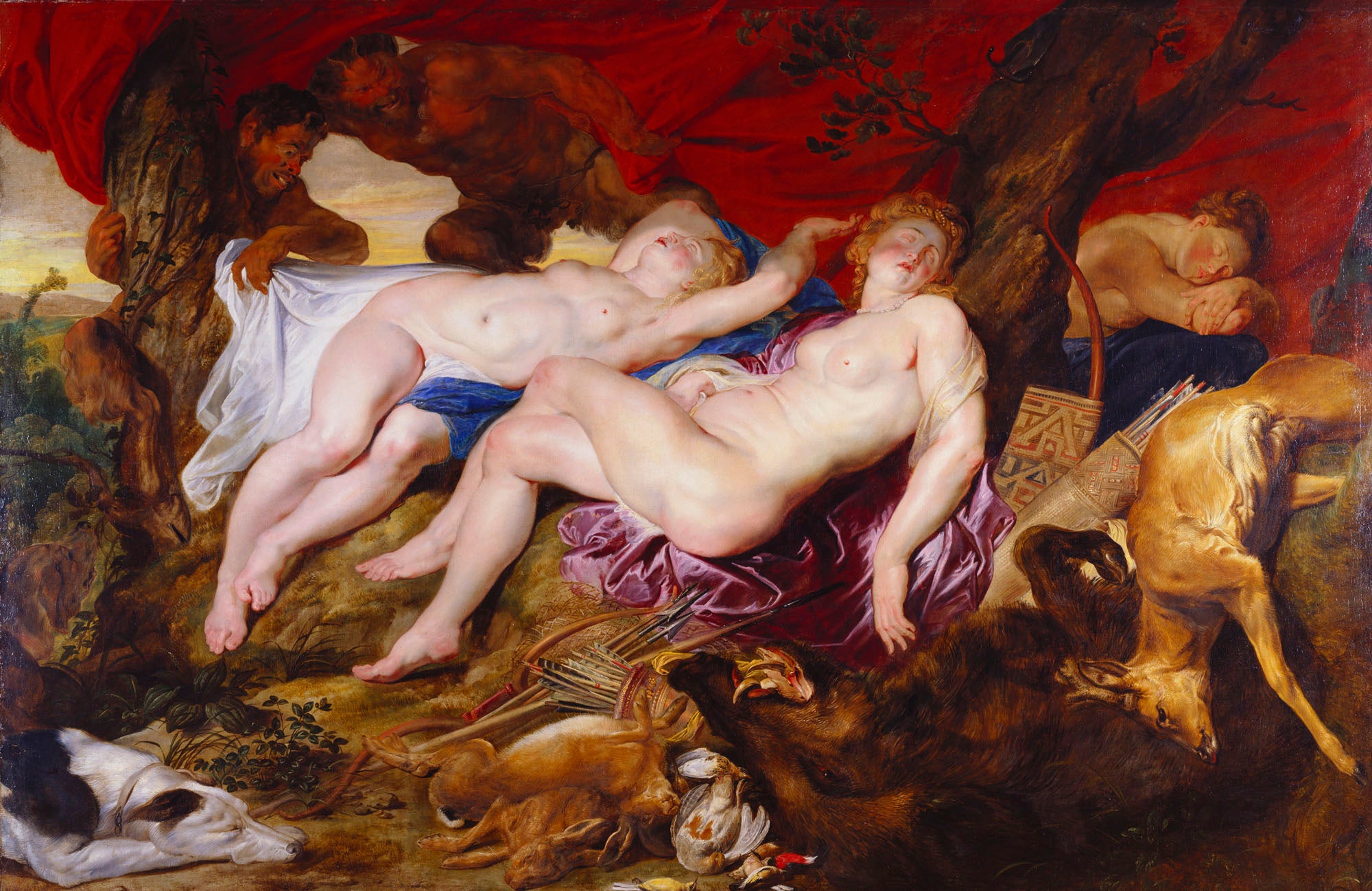 Diane et ses nymphes épiées par des satyres - Frans Snyders