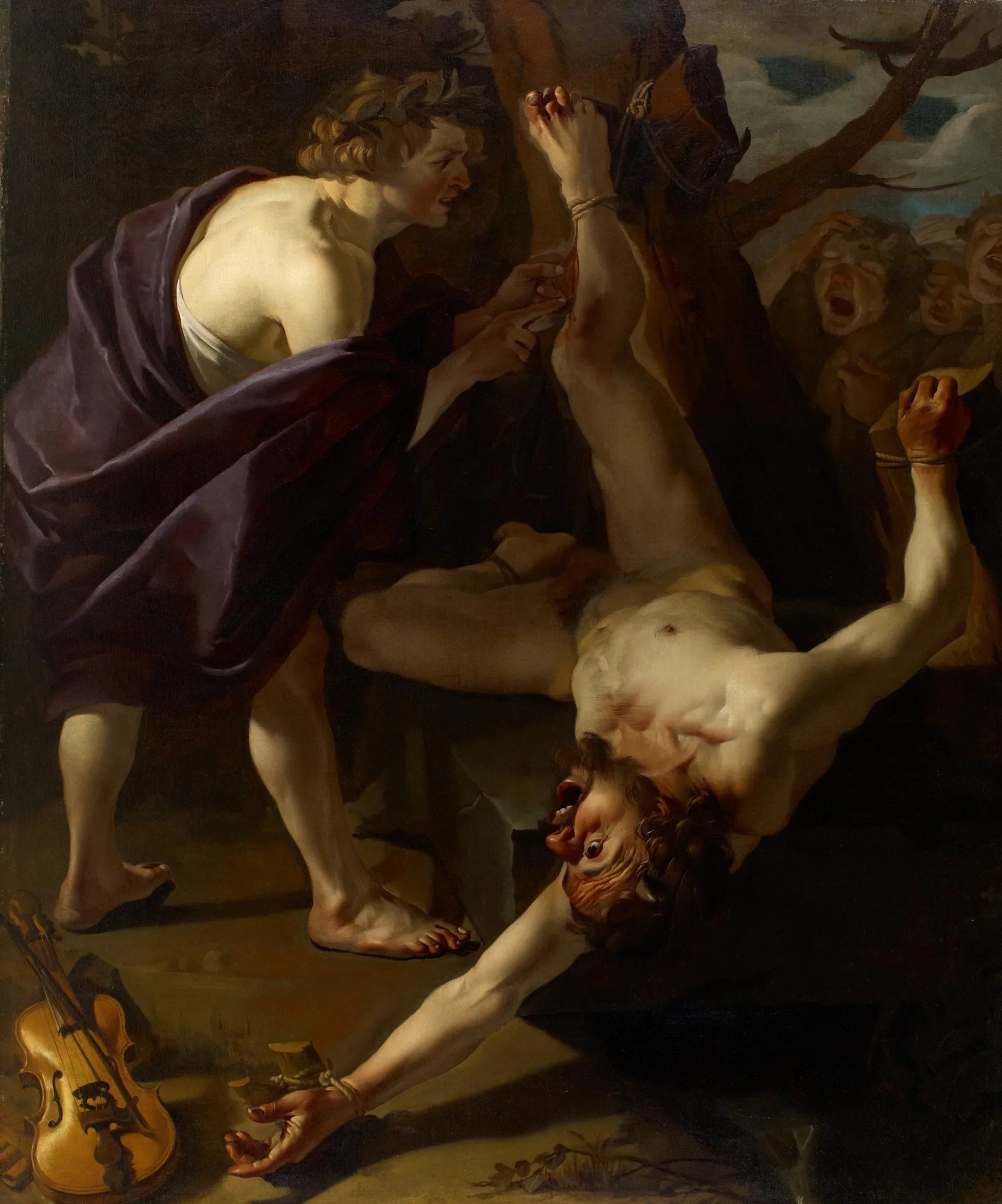 Apollon écorchant Marsyas - Dirck van Baburen image 1 tableau peint à l’huile sur toile