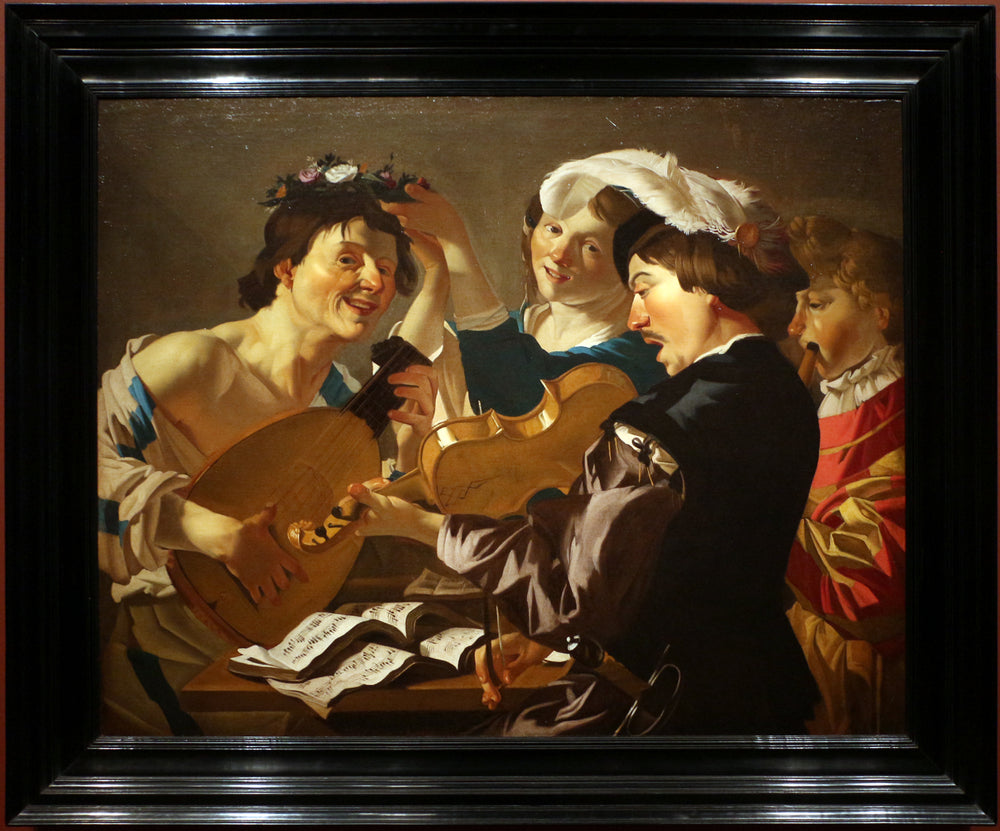 Le concert - Dirck van Baburen image 1 reproduction de peinture à l’huile