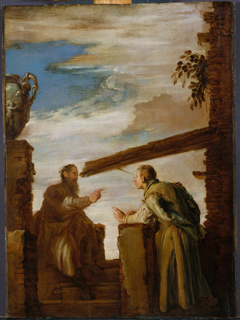 Parabole de la paille et de la poutre - Domenico Fetti image 1 tableau peint à l’huile sur toile