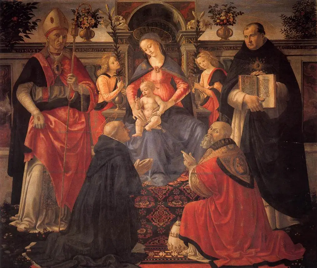 La Vierge à l’Enfant trônant entre les anges et les saints - Domenico Ghirlandaio - Alpha Reproduction