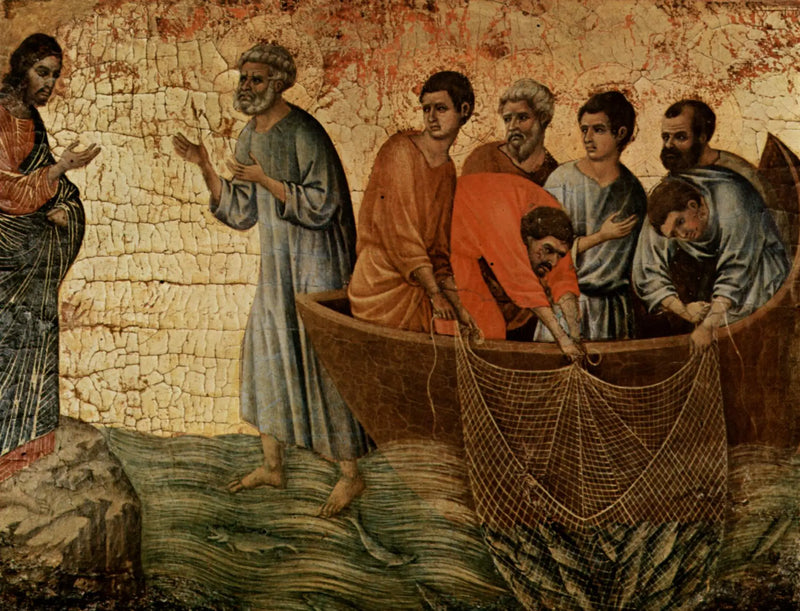 Gesù appare sul lago di Tiberiade - Duccio di Buoninsegna