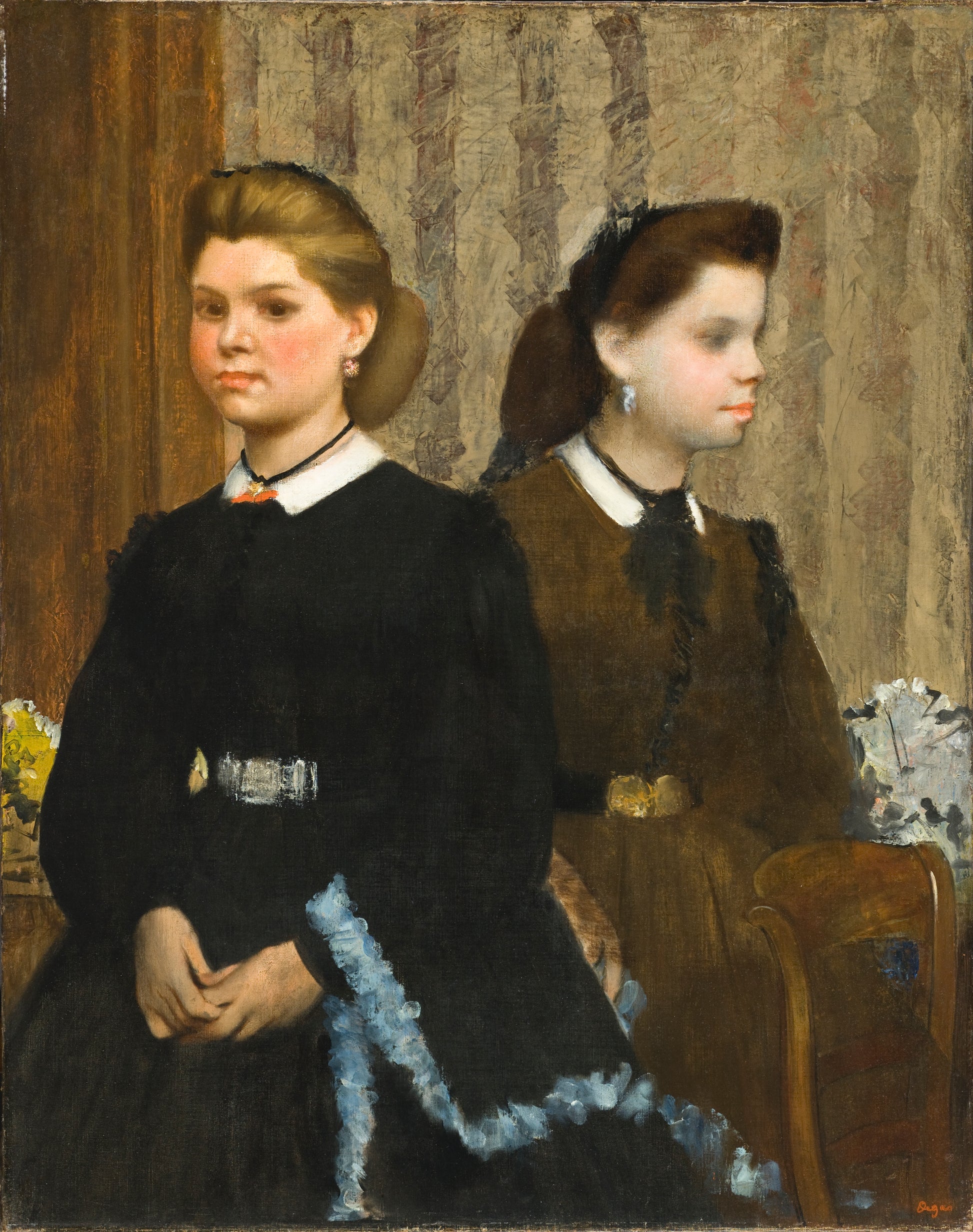 Reproduction du tableau « Les sœurs Bellelli (Giovanna et Giuliana Bellelli) - Edgar Degas » par Alpha Reproduction en peinture à l’huile