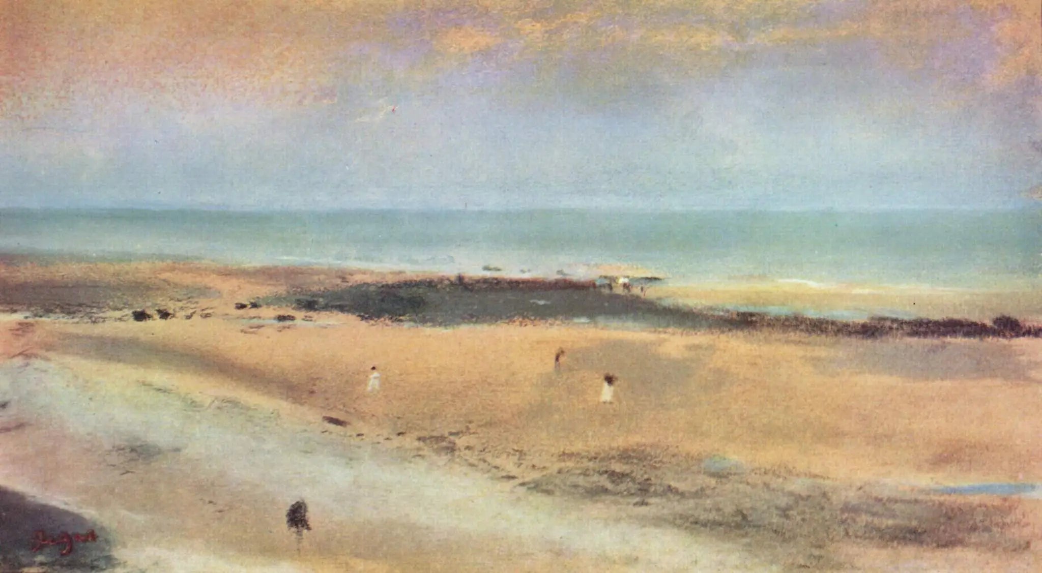 Reproduction du tableau « Bord de mer à marée basse - Edgar Degas » par Alpha Reproduction en peinture à l’huile