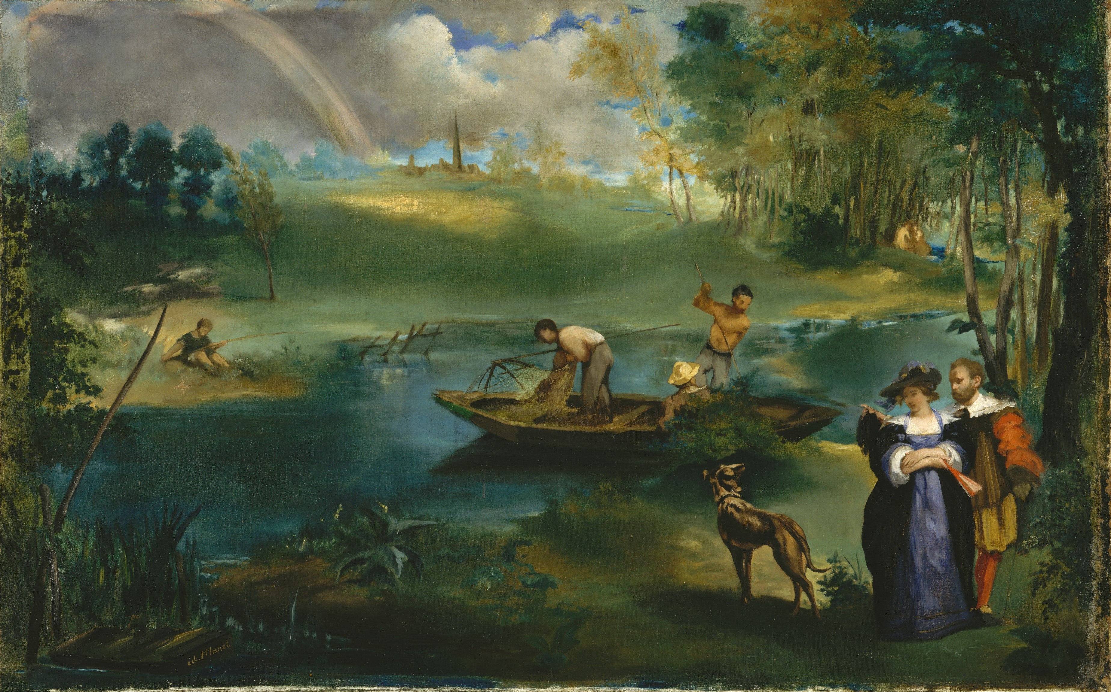 Reproduction du tableau « La pêche - Édouard Manet » par Alpha Reproduction en peinture à l’huile