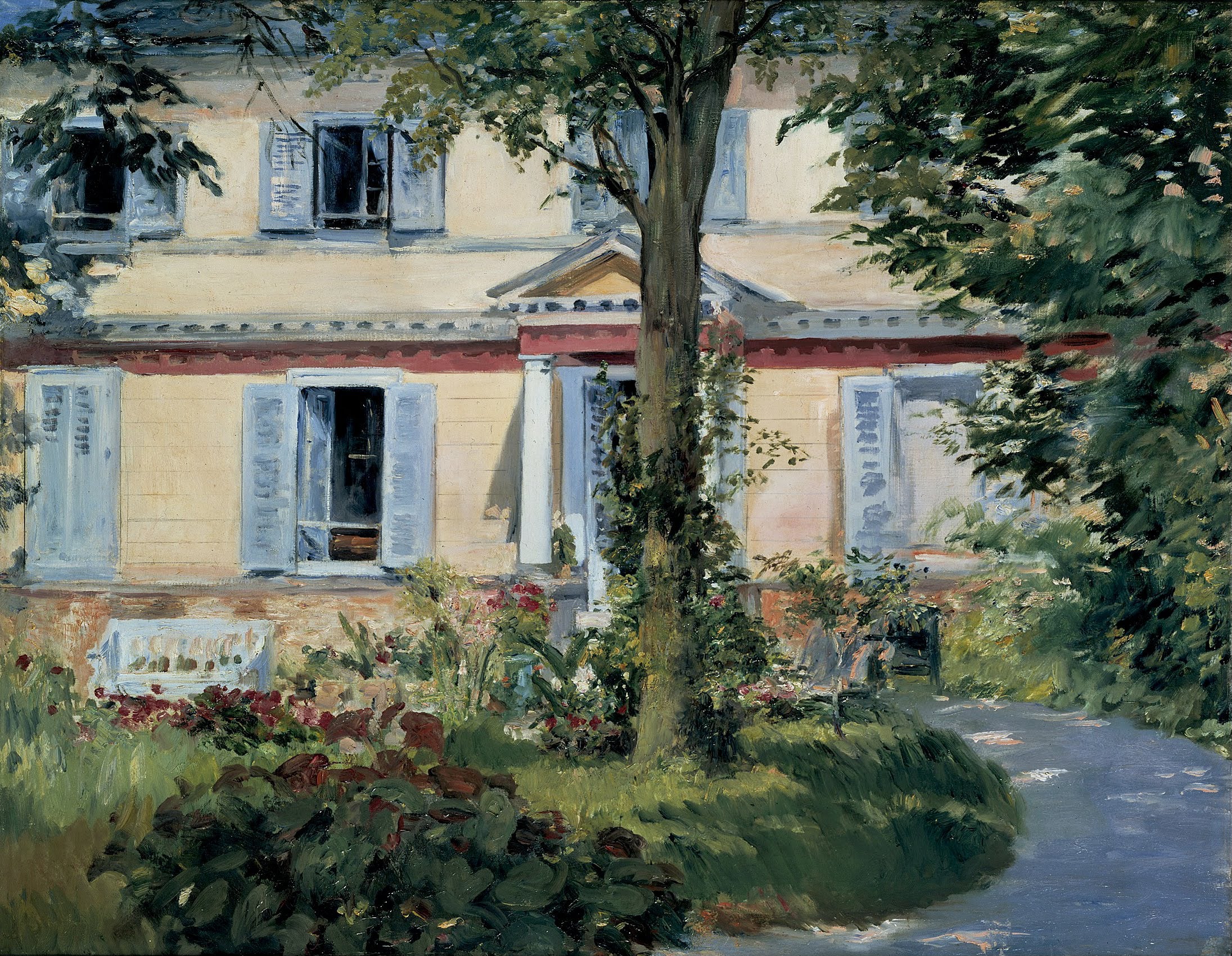 Reproduction du tableau « Maison à Rueil - Édouard Manet » par Alpha Reproduction en peinture à l’huile