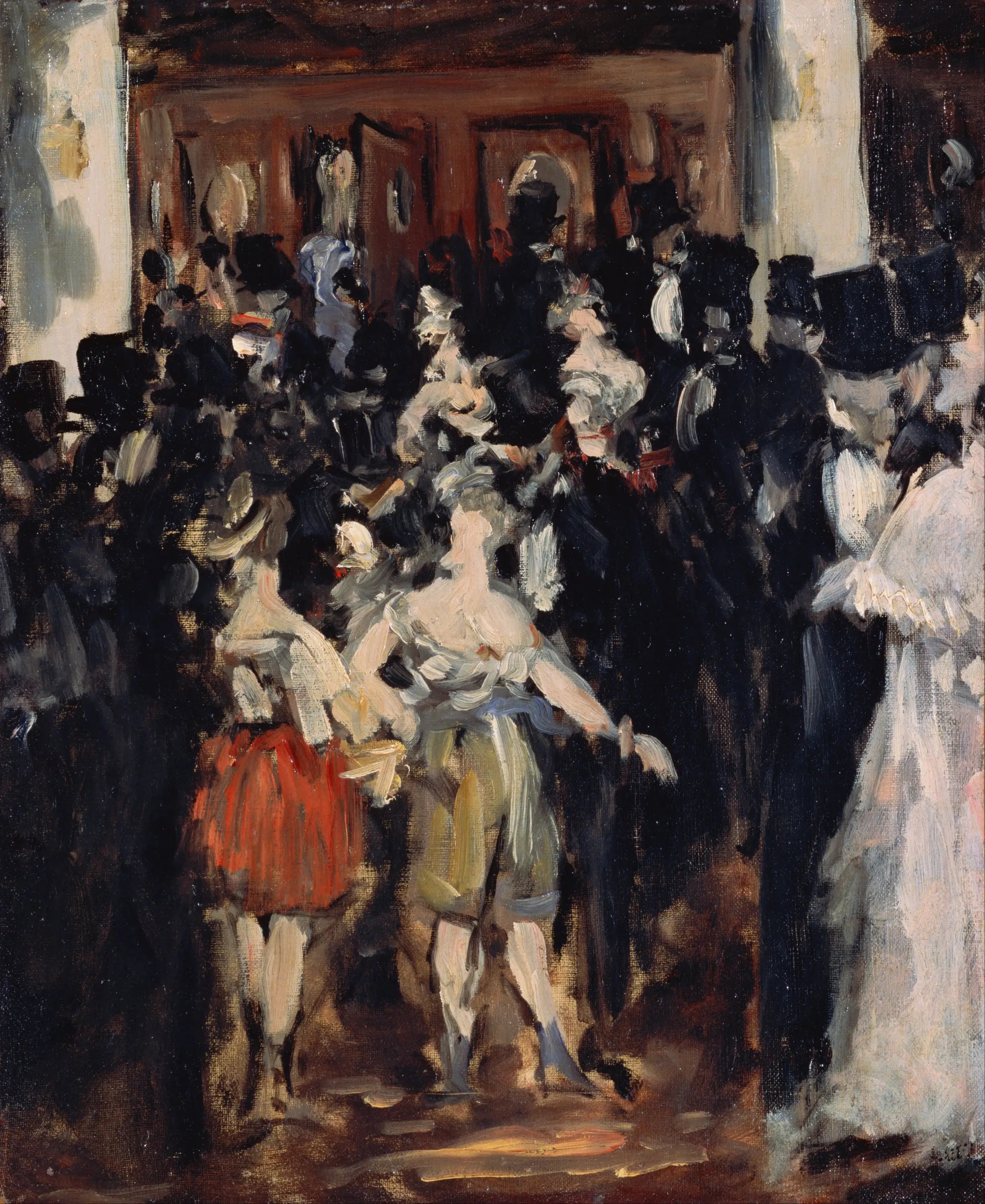 Reproduction du tableau « Bal masqué à l'Opéra - Édouard Manet » par Alpha Reproduction en peinture à l’huile