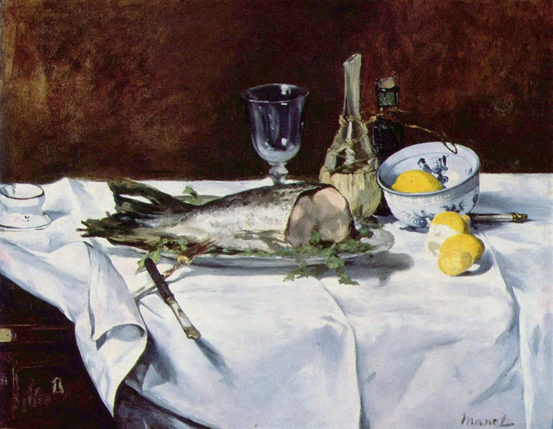 Natura morta con salmone - Édouard Manet