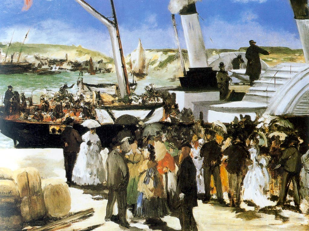Reproduction du tableau « Le Départ du vapeur de Folkestone - Édouard Manet » par Alpha Reproduction en peinture à l’huile