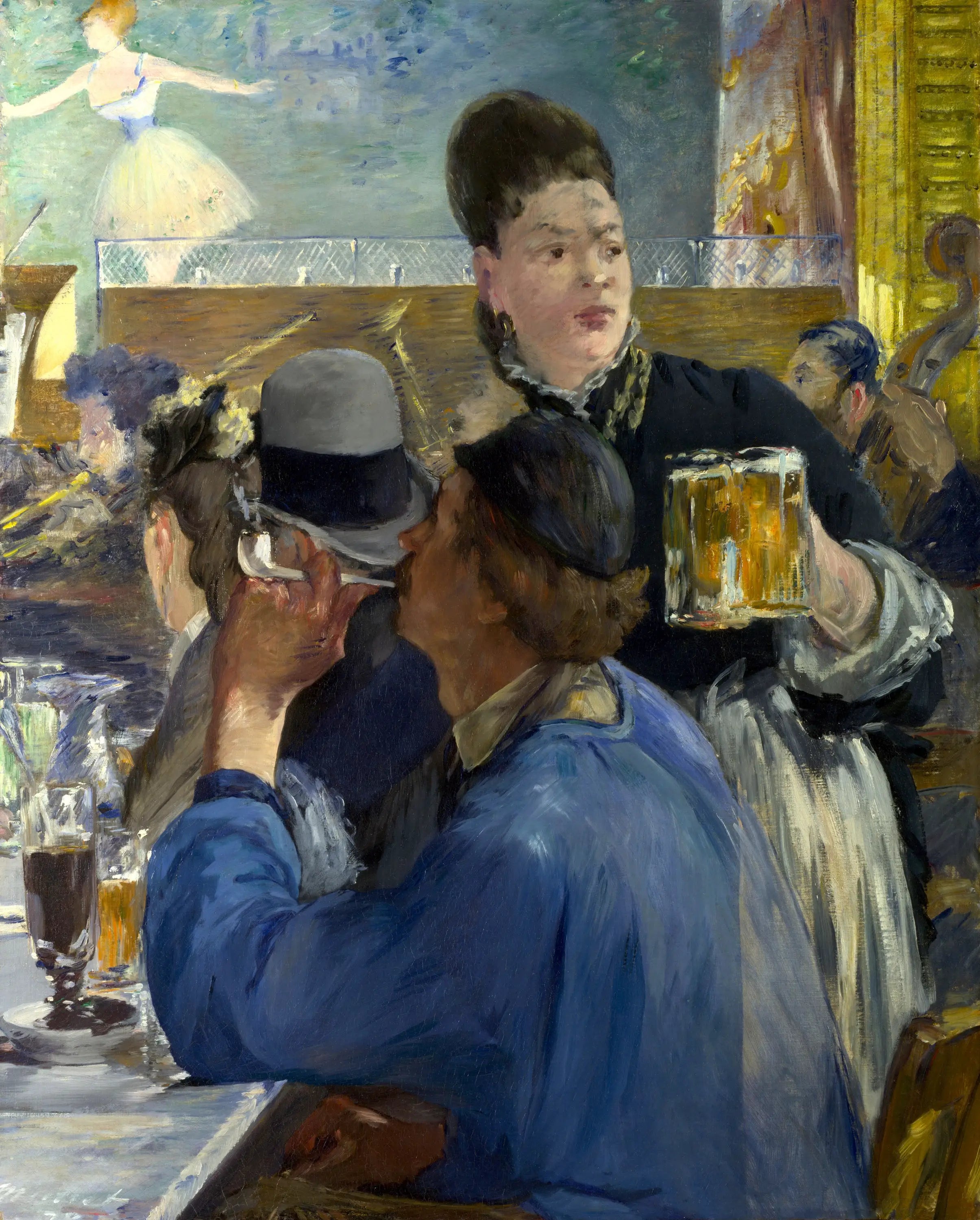 Reproduction du tableau « Coin de café-concert - Édouard Manet » par Alpha Reproduction en peinture à l’huile