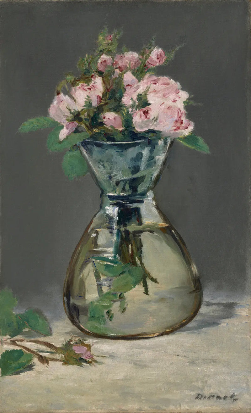 Rose spumose in un vaso - Édouard Manet