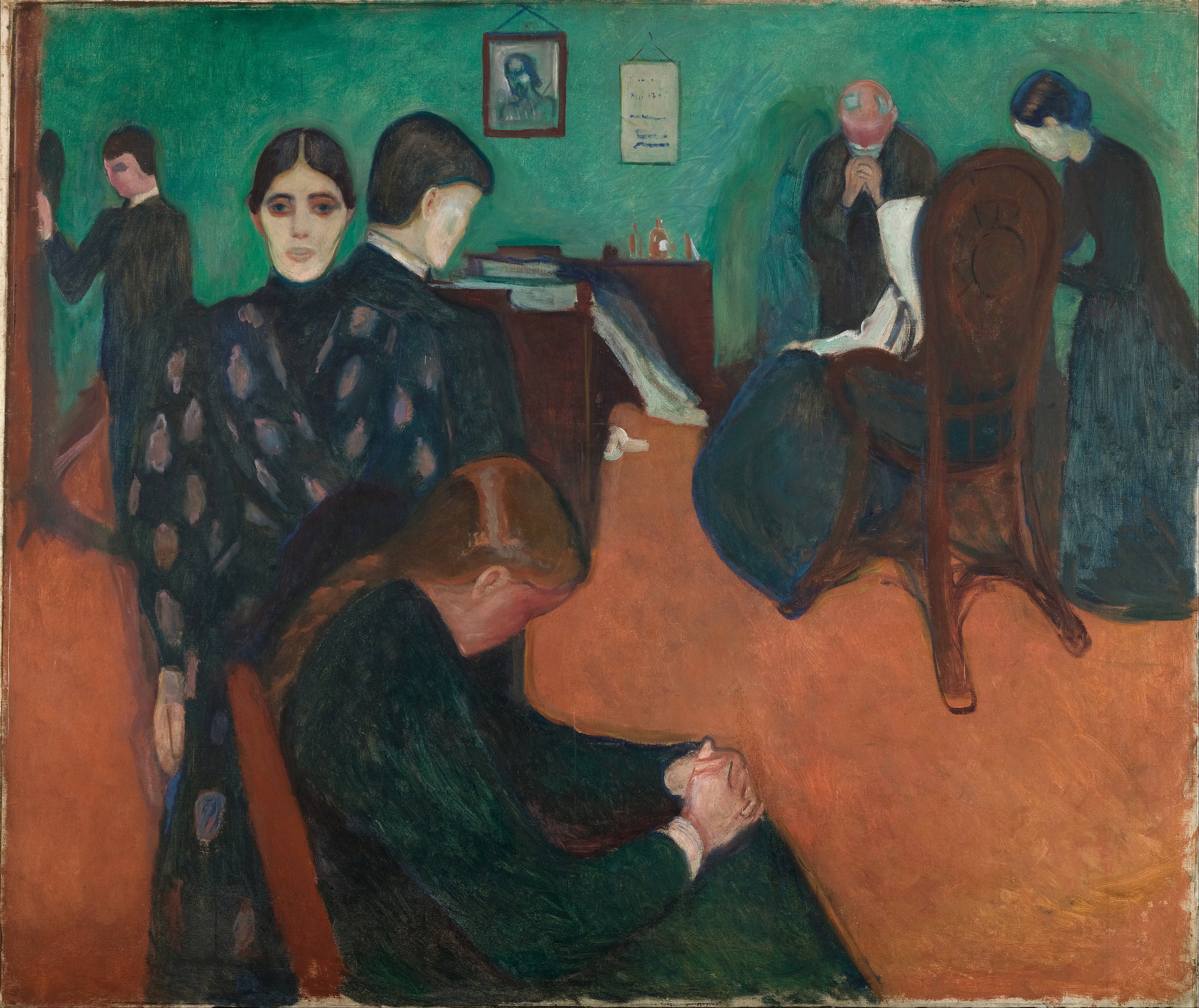 Reproduction du tableau « La Mort dans la chambre du malade - Edvard Munch » par Alpha Reproduction en peinture à l’huile