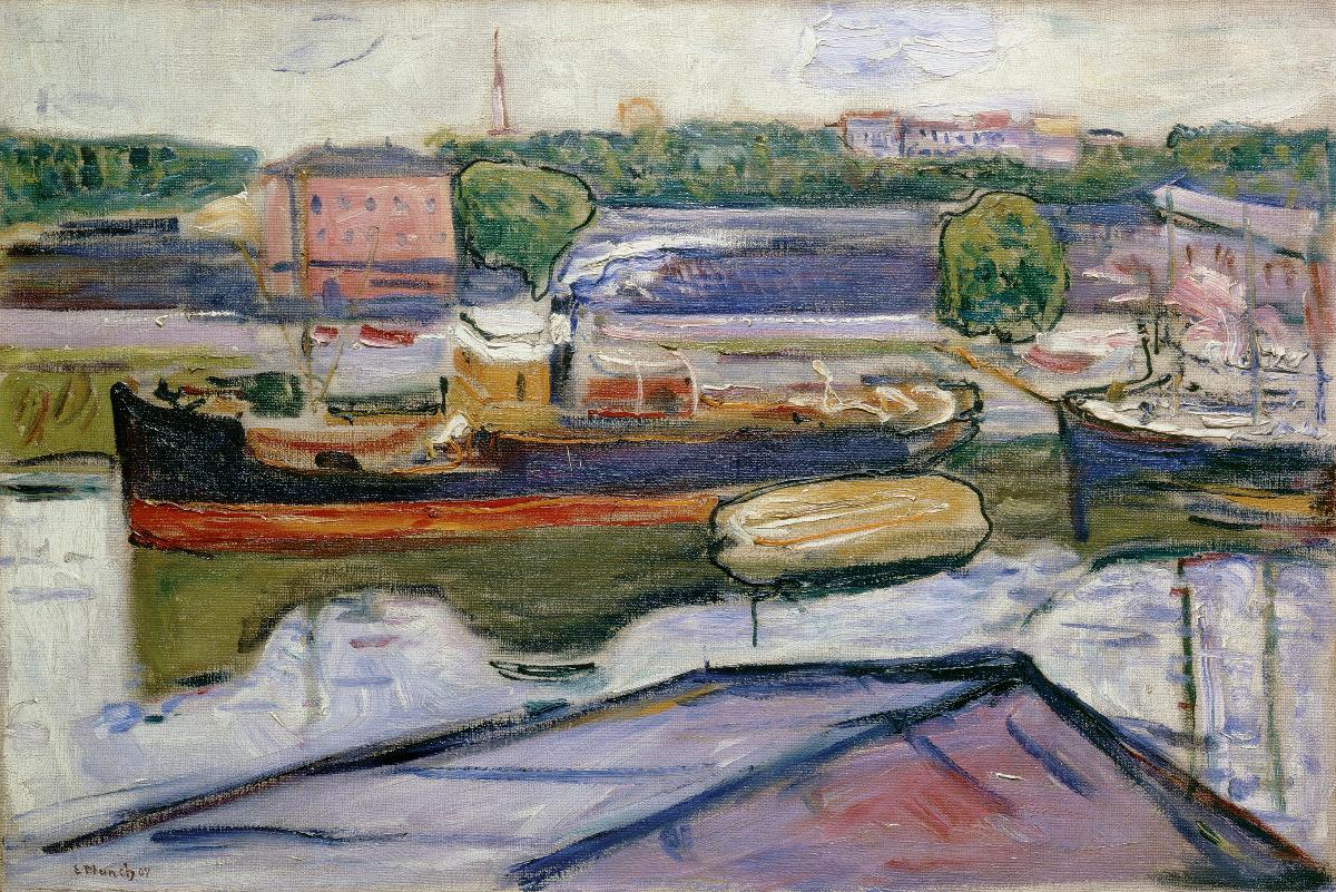 Reproduction du tableau « Le Port de Lübeck - Edvard Munch » par Alpha Reproduction en peinture à l’huile
