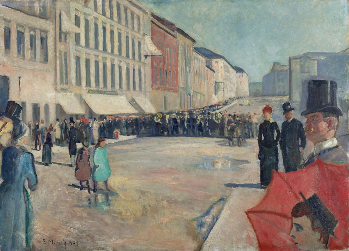 Reproduction du tableau « Musique sur Karl Johan - Edvard Munch » par Alpha Reproduction en peinture à l’huile