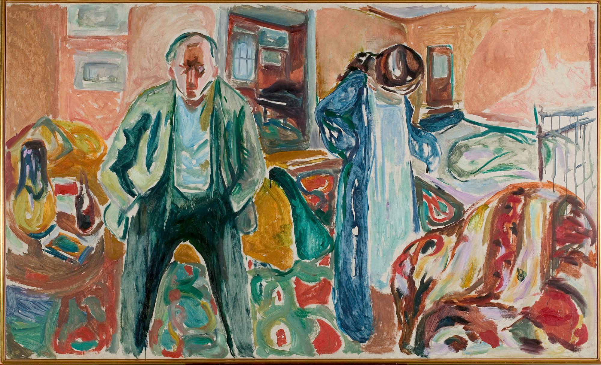 Reproduction du tableau « L'Artiste et son modèle - Edvard Munch » par Alpha Reproduction en peinture à l’huile