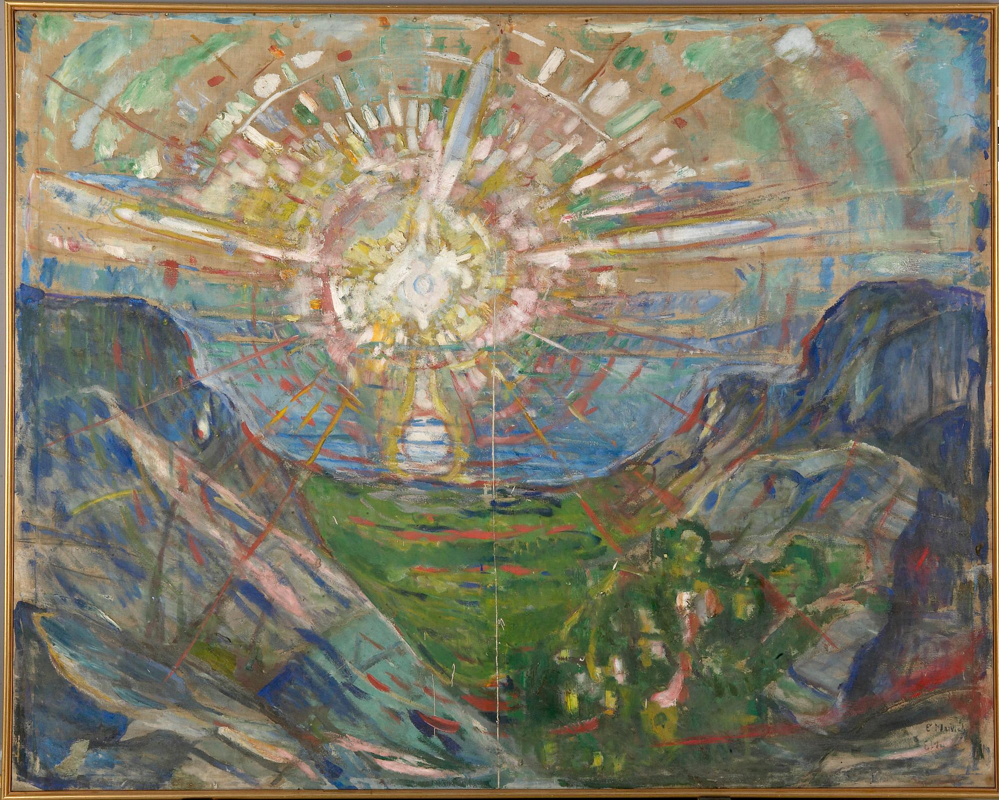 Reproduction du tableau « Le Soleil - Edvard Munch » par Alpha Reproduction en peinture à l’huile