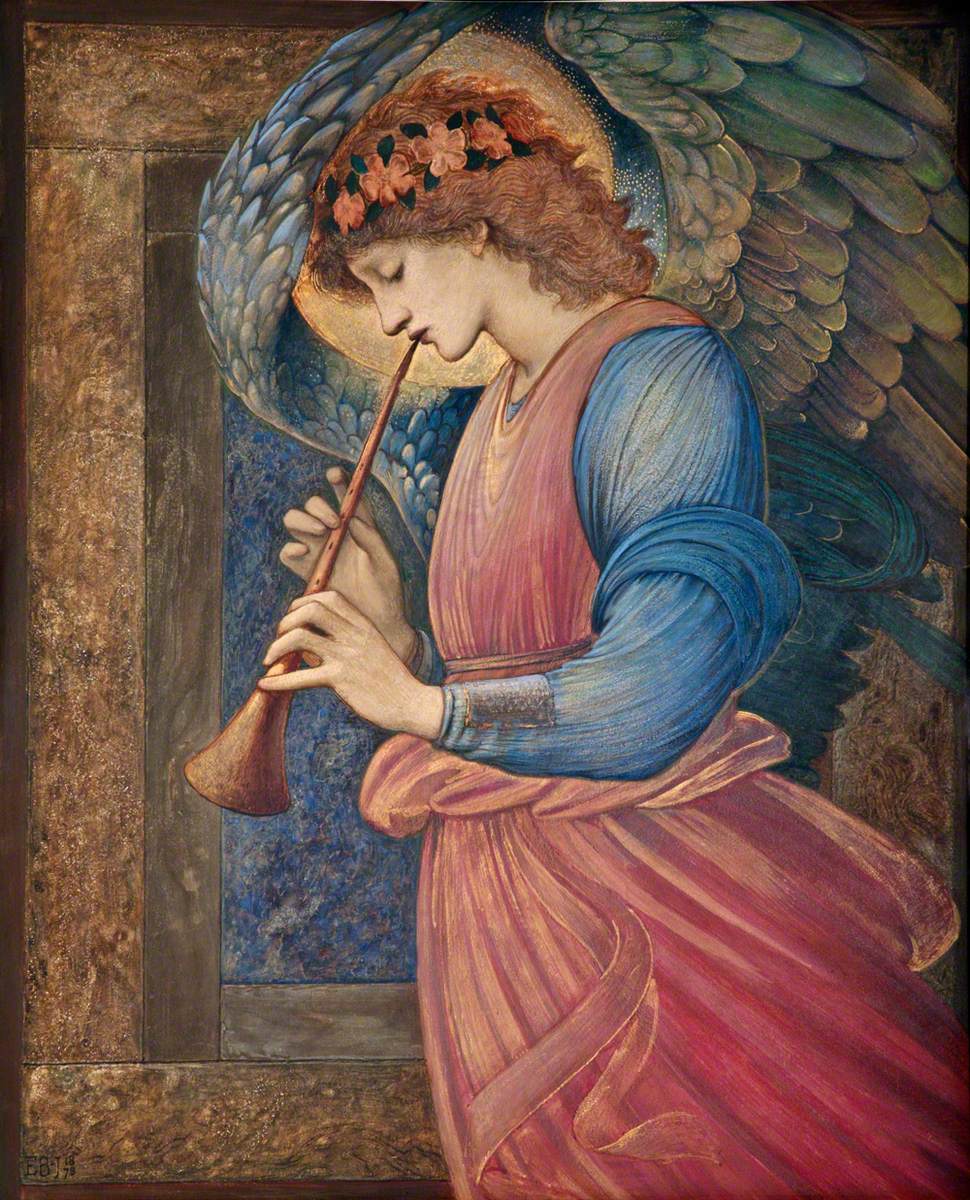 Ange jouant du flageolet - Edward Burne-Jones - Alpha Reproduction