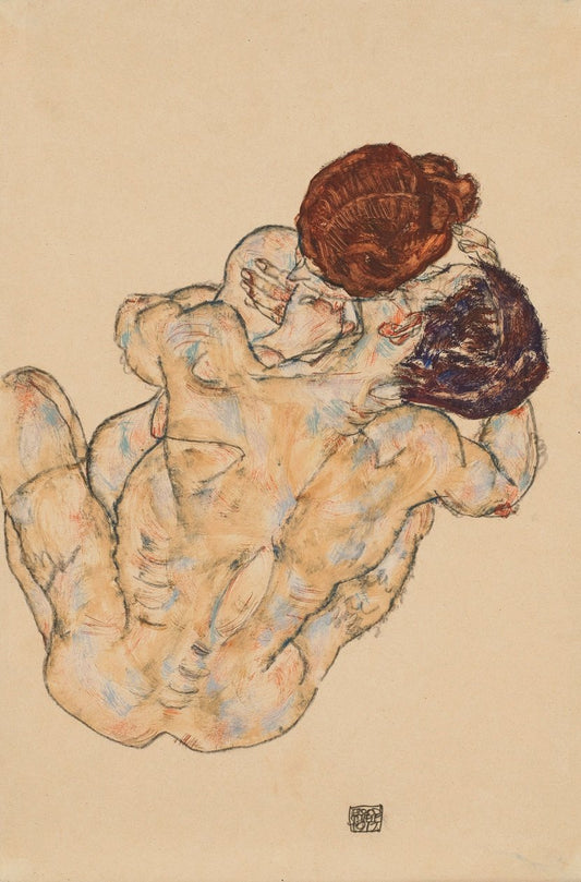 💞 Uomo e Donna (Abbraccio) – Egon Schiele (1917)