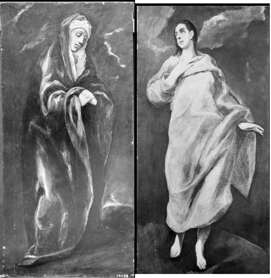 Deux fragments après la Crucifixion avec la Vierge Marie et saint Jean l’Évangéliste - El Greco - Alpha Reproduction