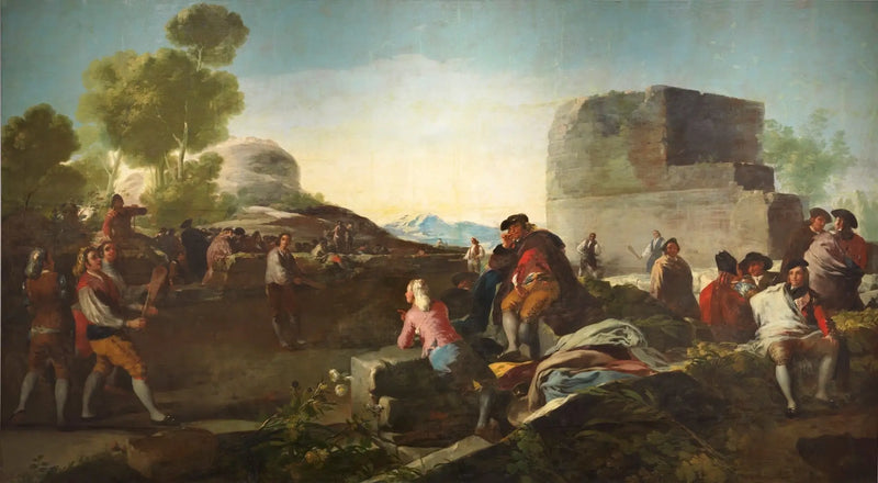 gioco di palla con racchetta - Francisco de Goya