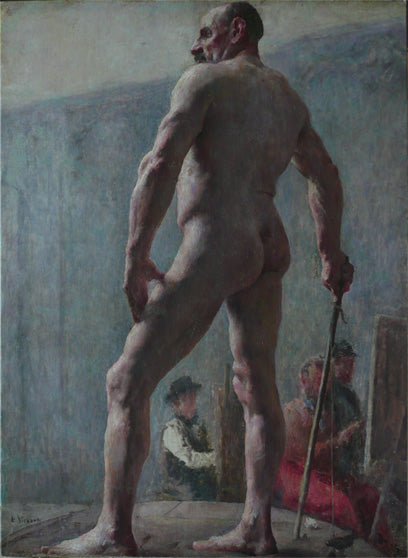 Nu masculin de côtes avec bastão - Eliseu Visconti