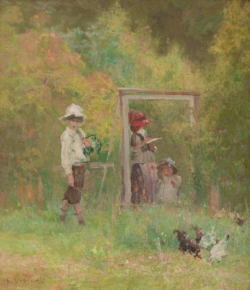 Crian��as brincando - Eliseu Visconti