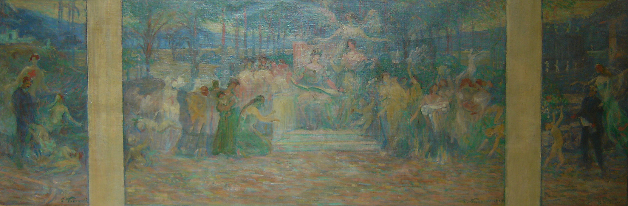 Deveres da Cidade - Estudo para o triptico da Câmara Municipal - Palácio Pedro Ernesto - Eliseu Visconti