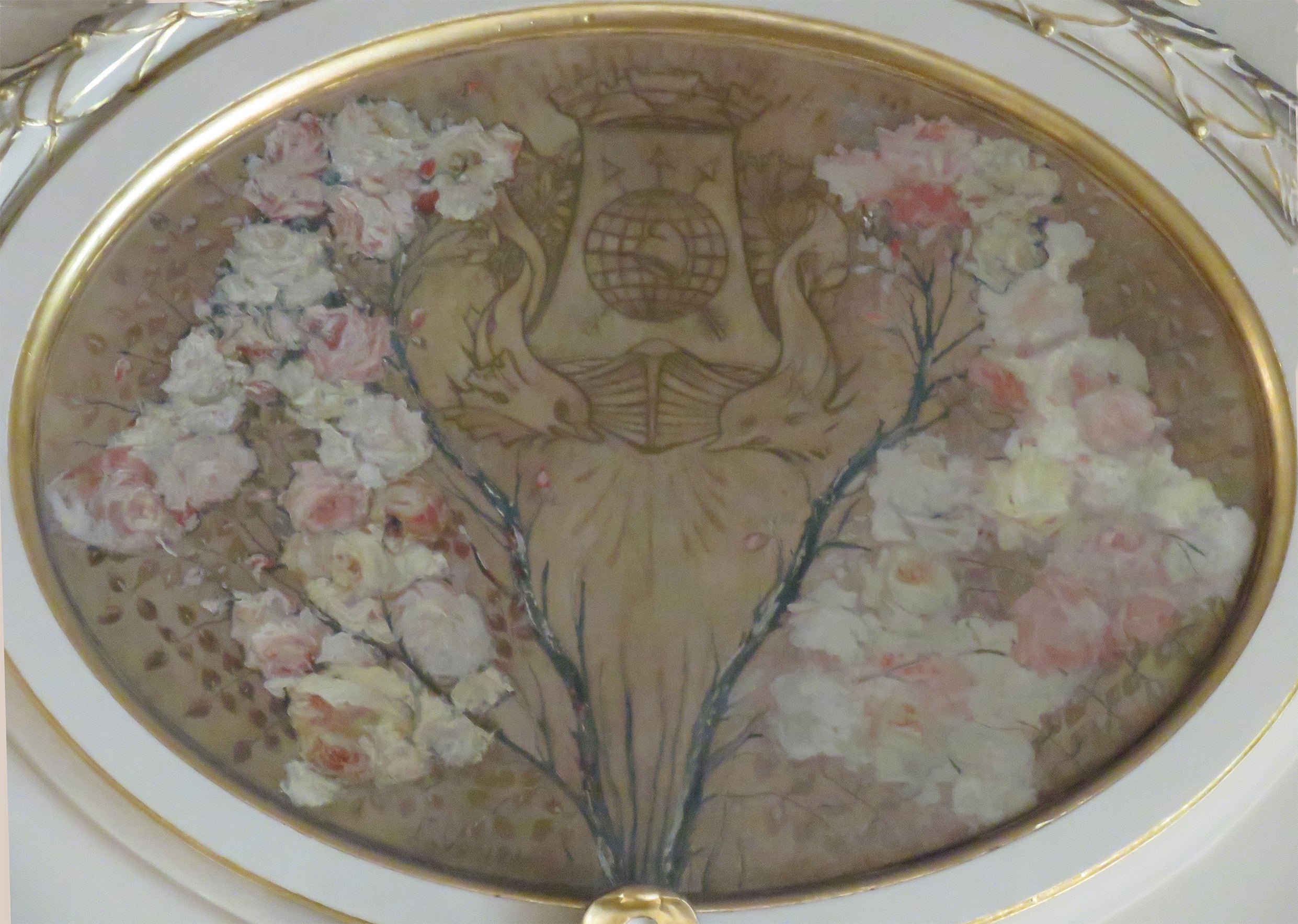 Brasão com flores - Médaille dans le foyer du Théâtre municipal de Rio de Janeiro - Eliseu Visconti