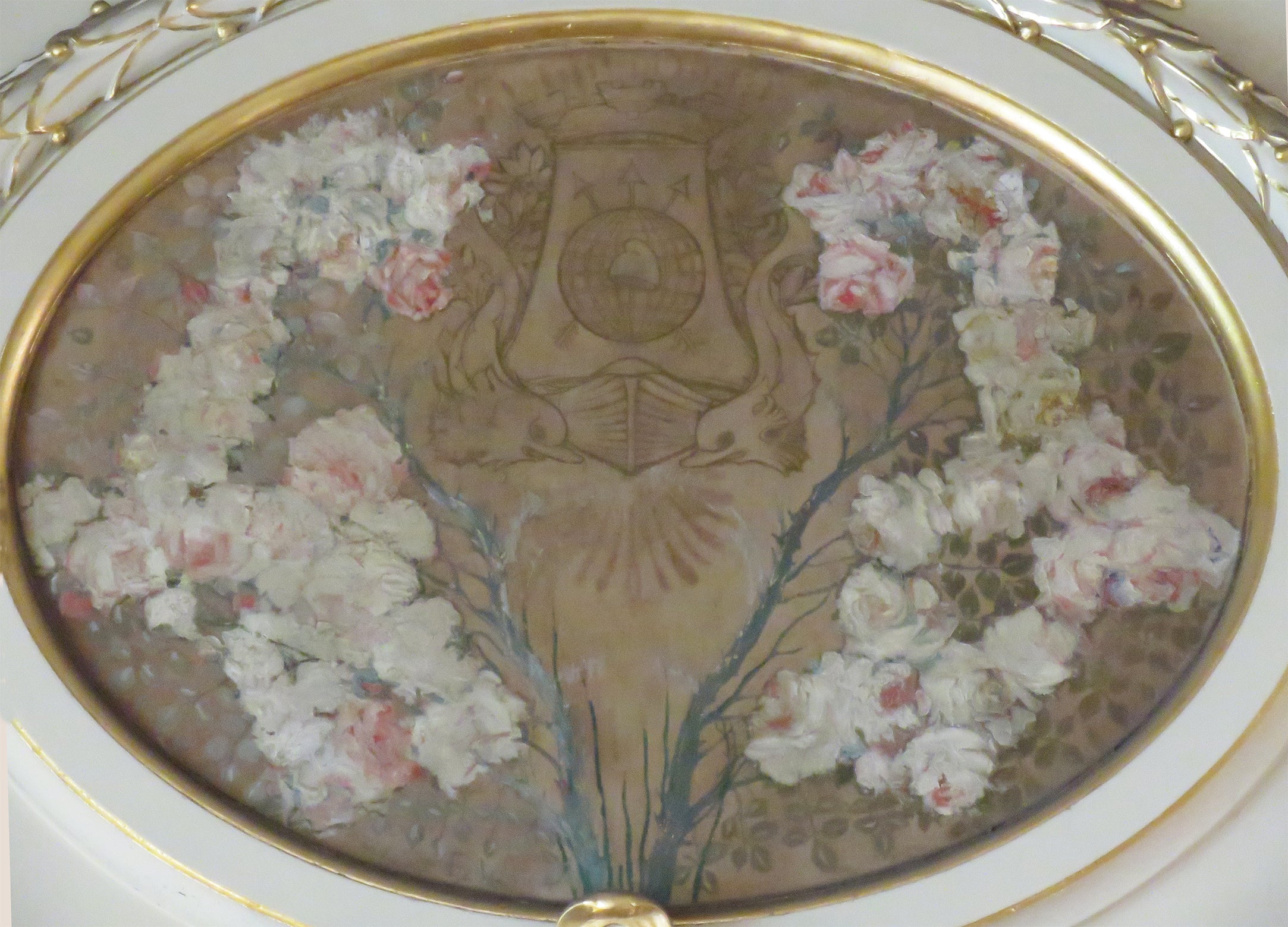 Brasão com flores - Médaille dans le foyer du Théâtre municipal de Rio de Janeiro - Eliseu Visconti