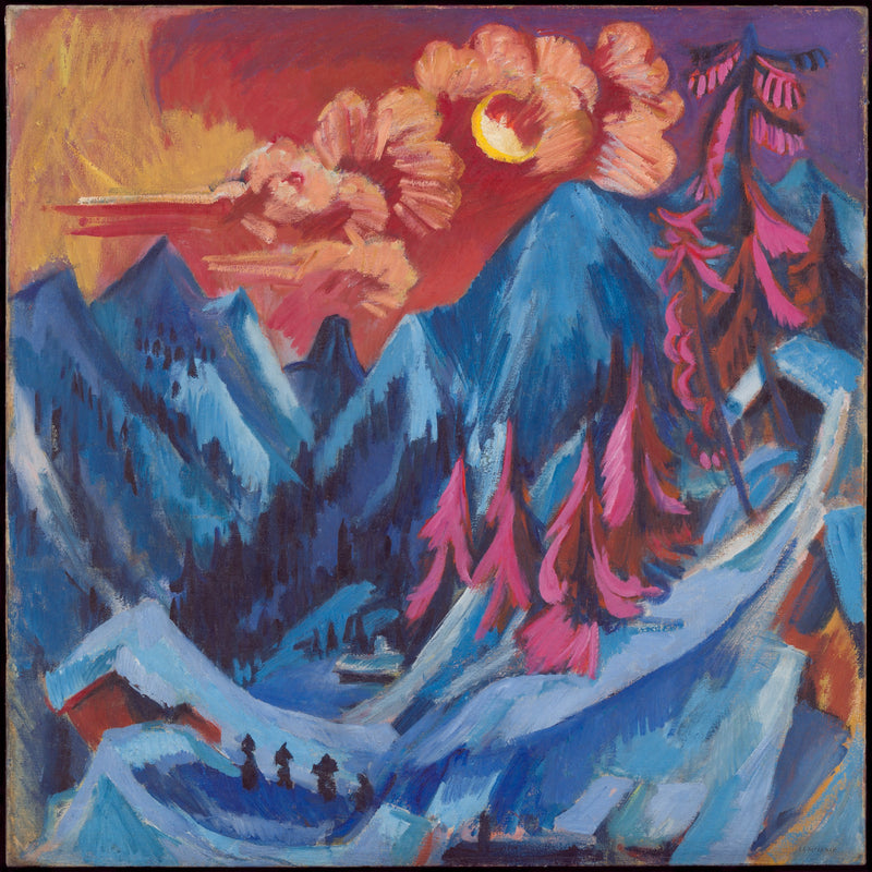 Paysage d’hiver au clair de lune – Ernst Ludwig Kirchner