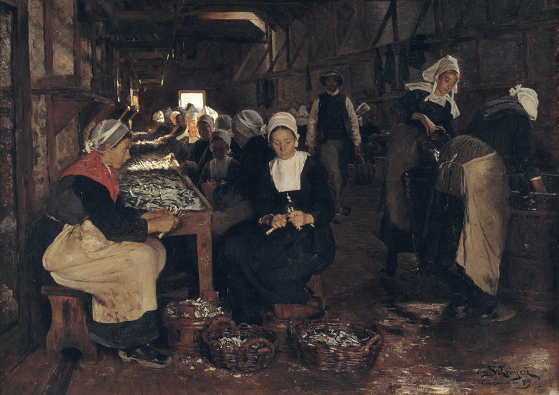 E le sardinerie a Concarneau - Peder Severin Krøyer