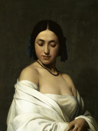 Studio fiorentino o Giovane ragazza in busto, gli occhi abbassati – Hippolyte Flandrin