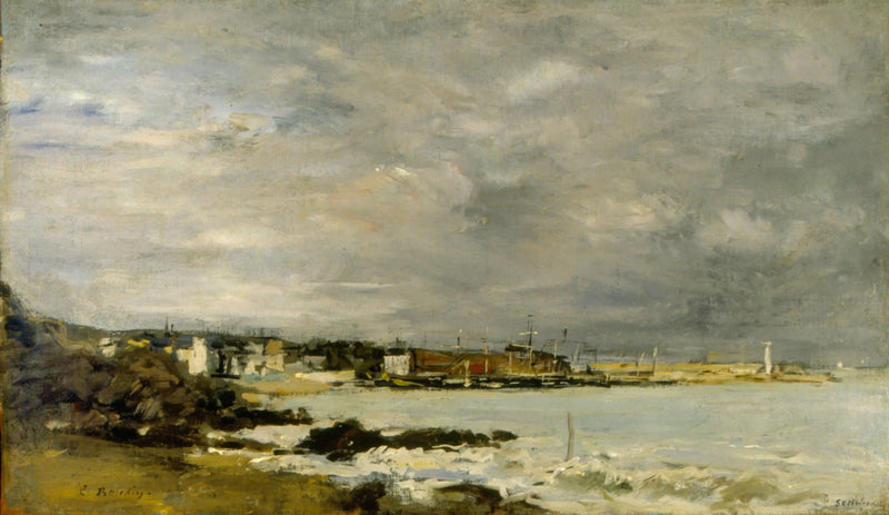 Scena di una spiaggia e di scogli - Eugène Boudin